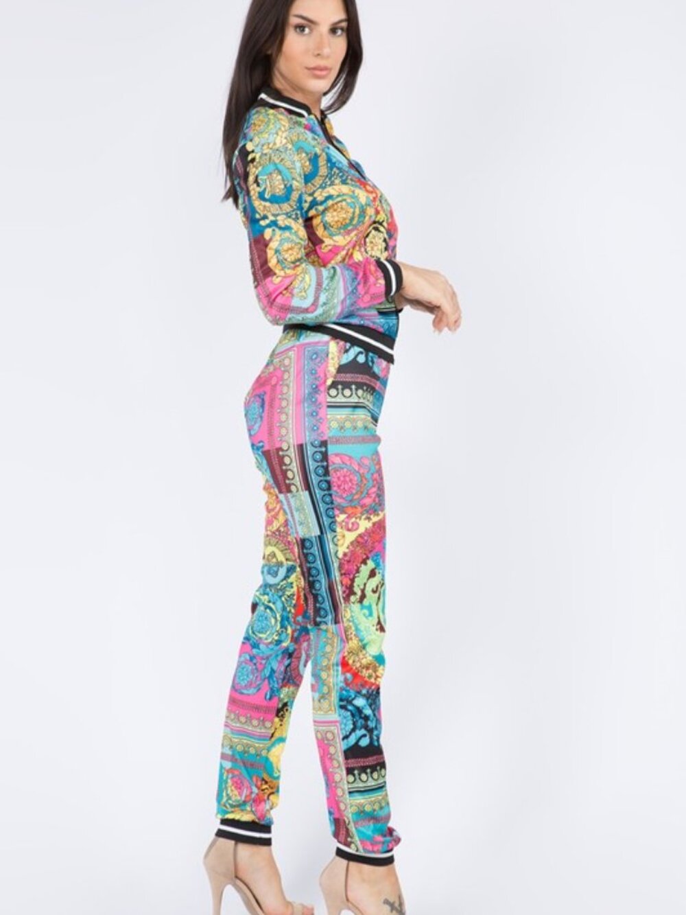 Women's 2 pc Multicolor Track suit